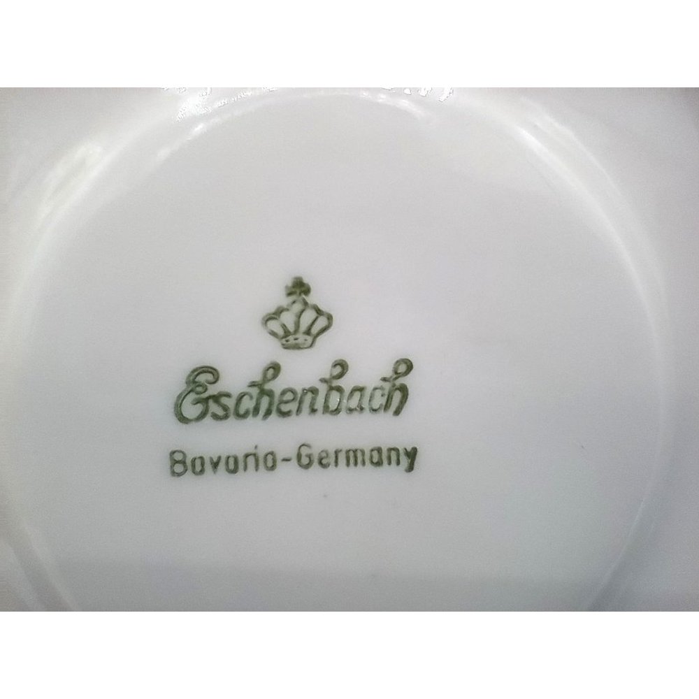 Eschenbach Bavaria Germany Vintage Saucer 5 Inch Pink and Gold Tea Cup Plate - Picture 8 of 12